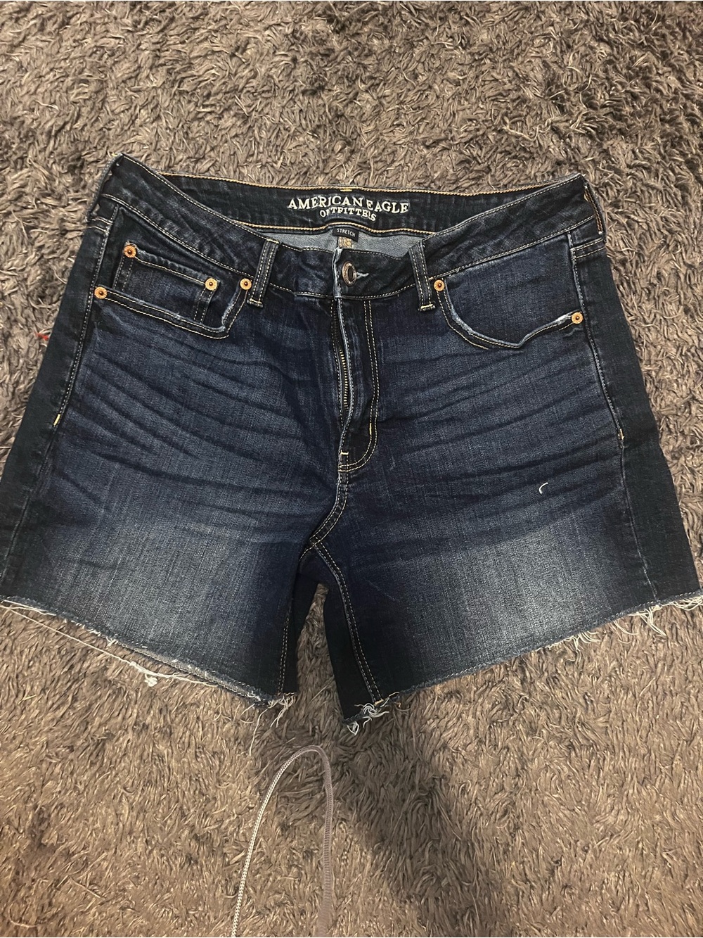 American Eagle Outfitters Dark Wash Denim Cutoff Shorts 12